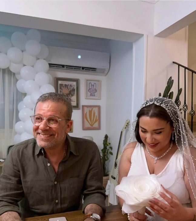 أسما شريف منير ووالدها أسما شريف منير ووالدها