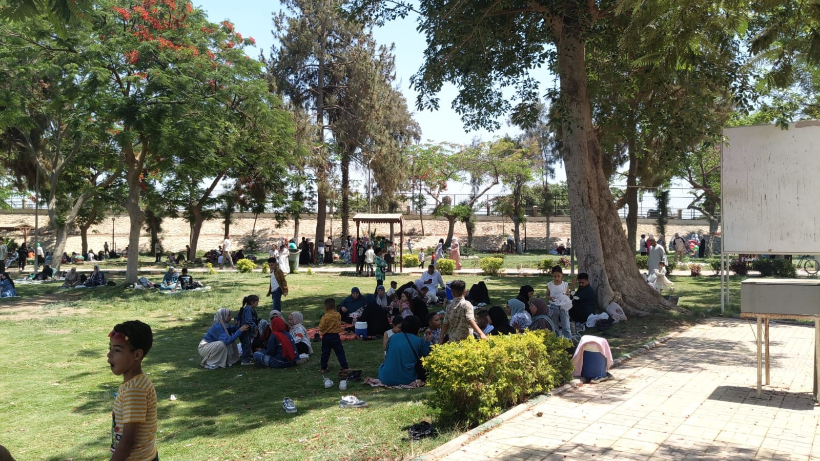 احتفال المواطنين بالحدائق