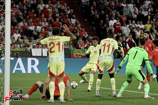 مباراة البرتغال وإسبانيا الشوط الأول