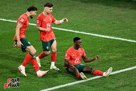 احتفال لاعبى البرتغال بالهدف احتفال لاعبى البرتغال بالهدف