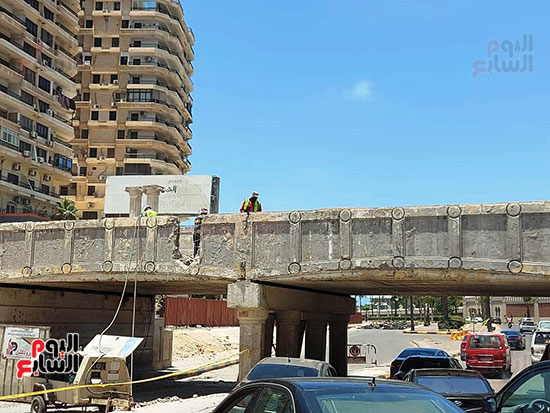 بدء-هدم-كوبرى-المندرة