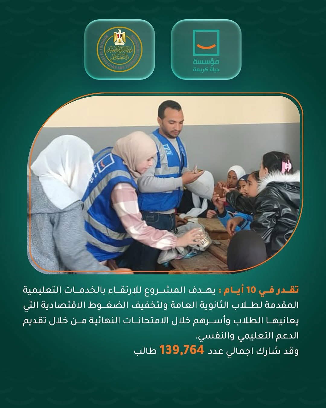 تعاون مشترك بين حياة كريمة والتربية والتعليم للتطوير ودعم المدارس الفنية (6)