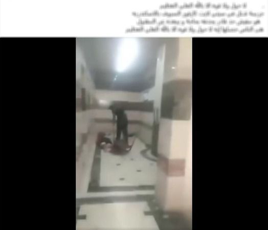 صور مشاجرة داخل مدخل عقار بالاسكندرية