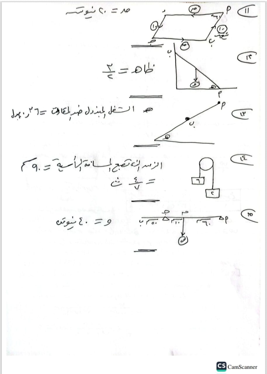 إجابات أسئلة الاختيار من متعدد
