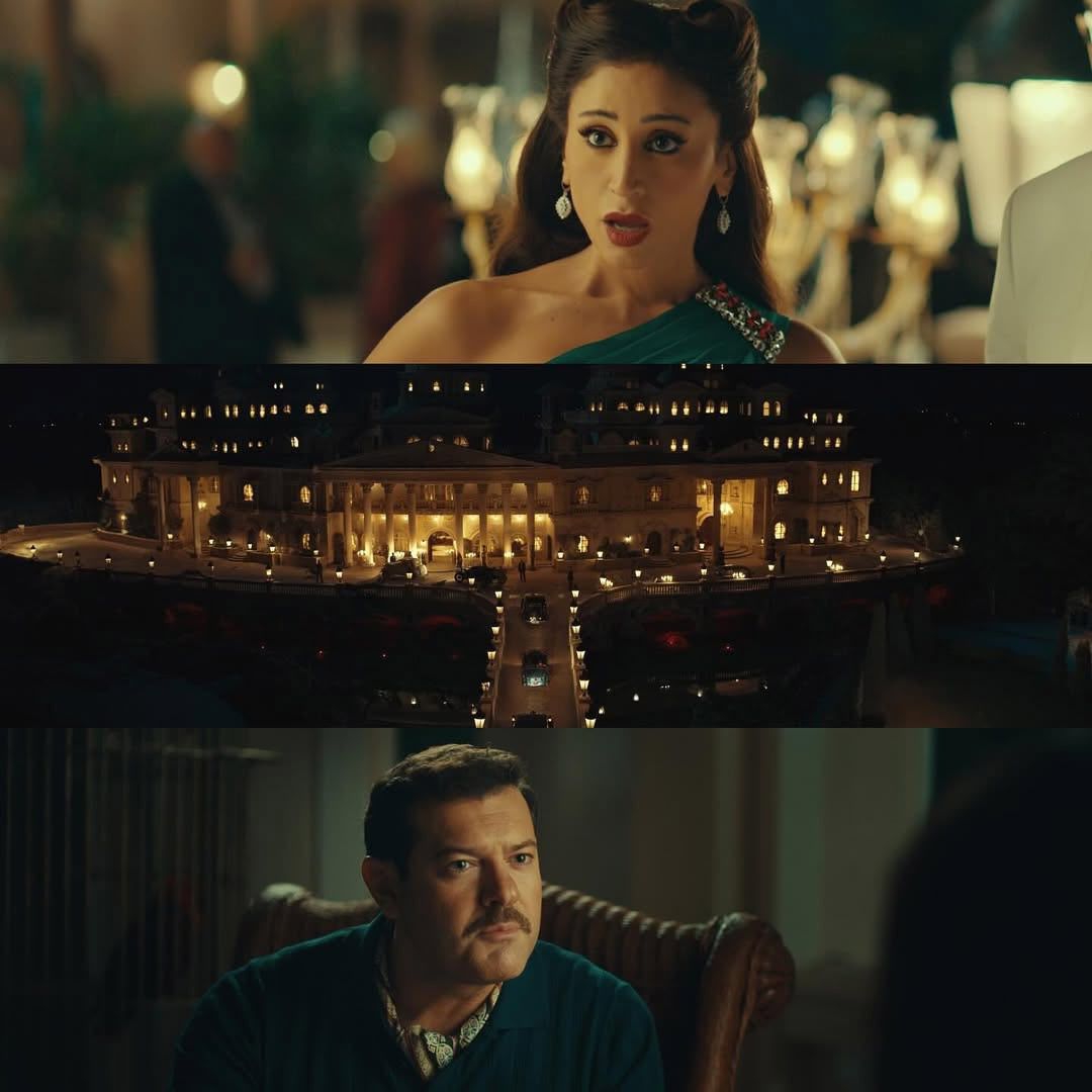 عمرو يوسف ودينا الشربيني من كواليس فيلم درويش