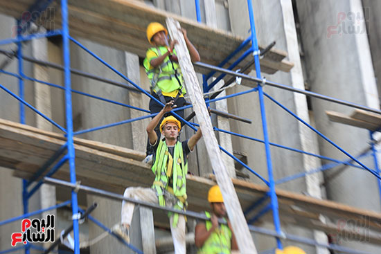 ترميم سنترال رمسيس بعد الحريق