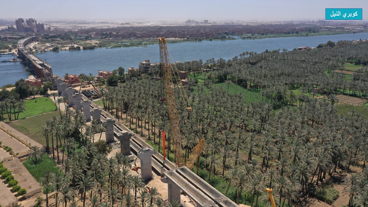 كوبري النيل بمسار القطار السريع (1)
