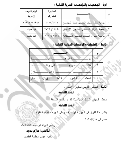 قرار الهيئة الوطنية بتشكيل لجنة لرصد المخالفات الانتخابية (3)