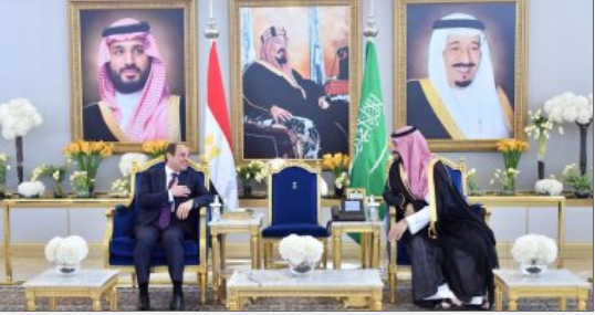 الرئيس السيسى وولى العهد السعودى خلال لقائهما بالرياض