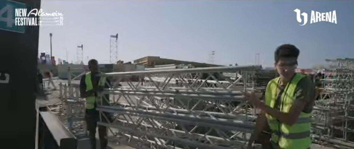 تحضيرات مهرجان العلمين الجديدة قبل حفل أنغام الليلة