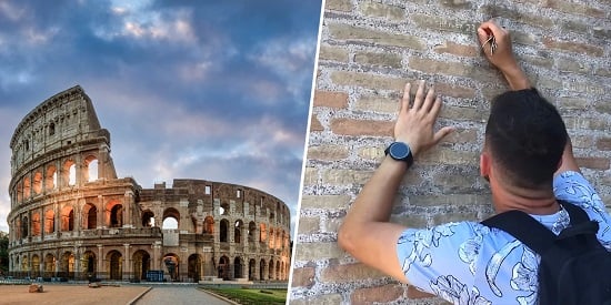 نقش الأسماء على جدران الكولوسيوم