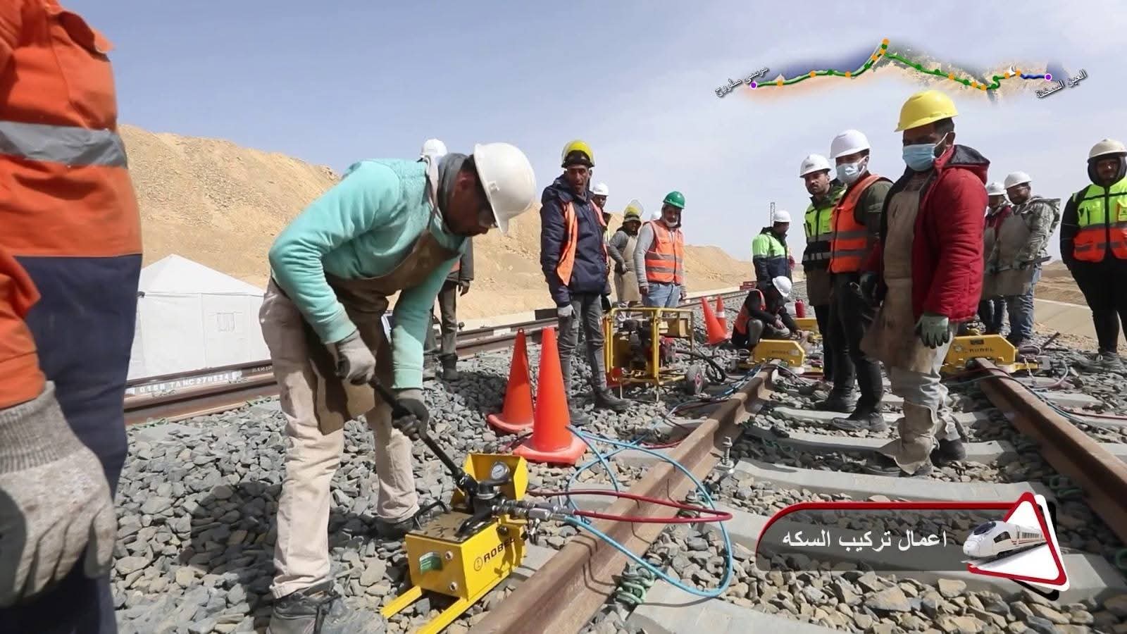 مشروع الخط الأول بشبكة القطار الكهربائي السريع السخنة (4)