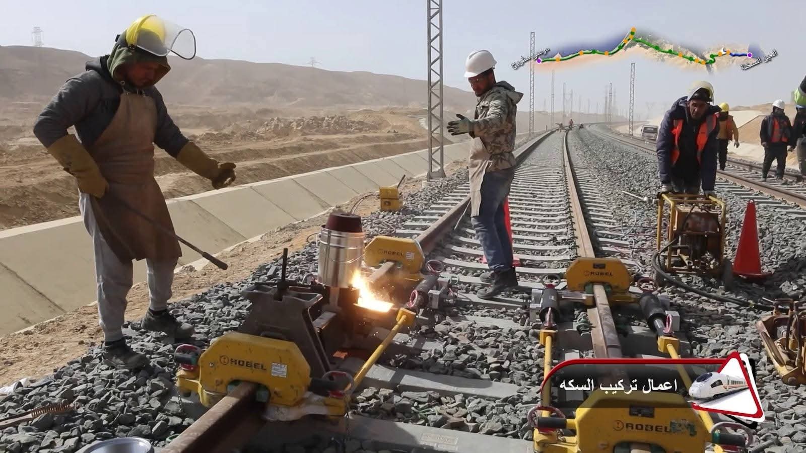 مشروع الخط الأول بشبكة القطار الكهربائي السريع السخنة (2)