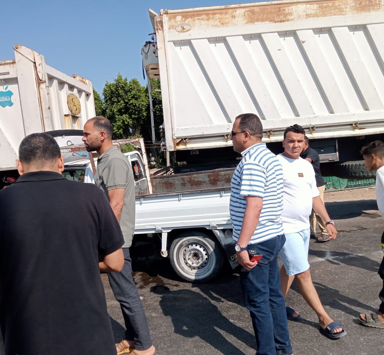 رئيس مدينة قها بمكان الحادث رئيس مدينة قها بمكان الحادث