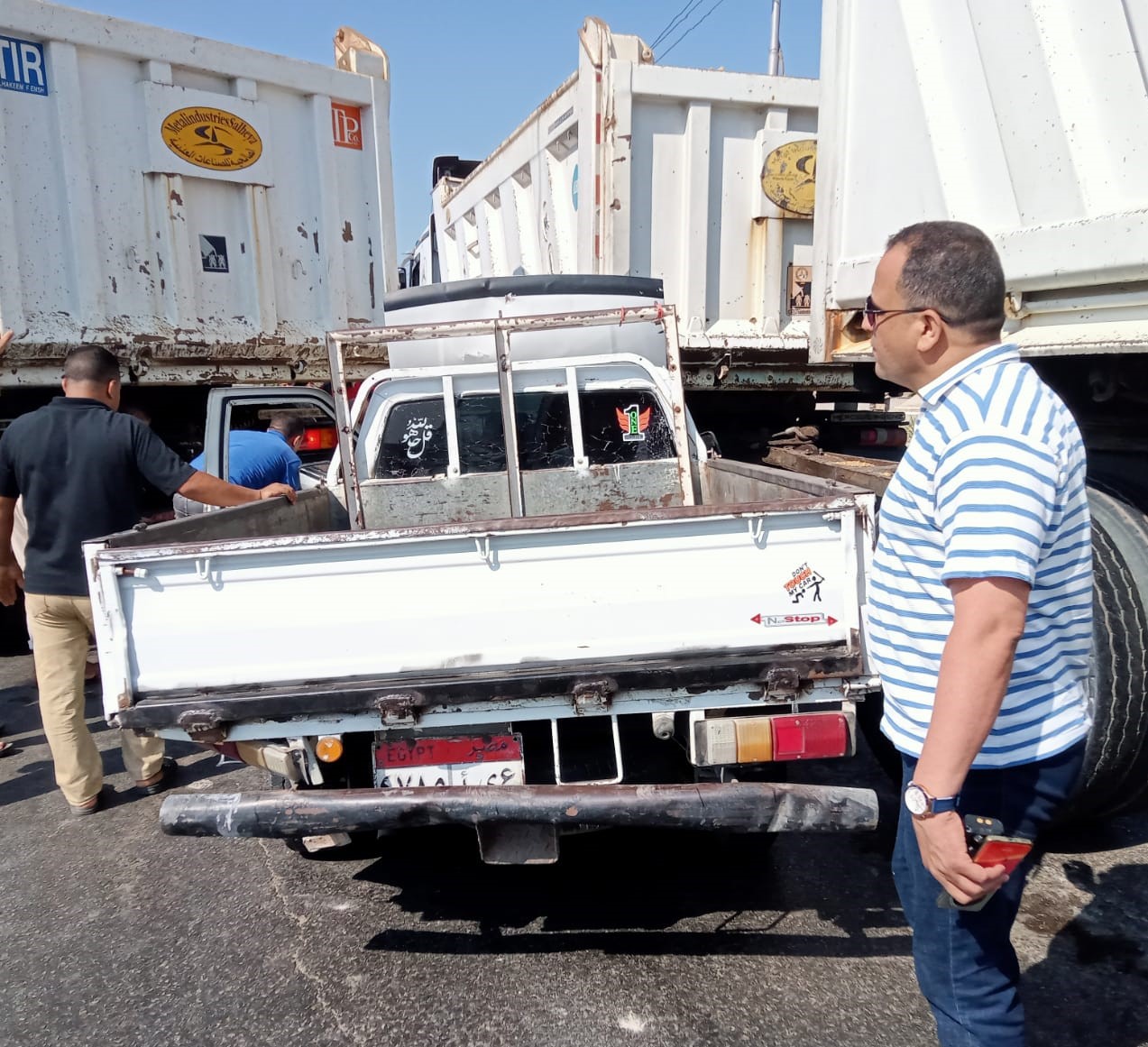 خلال رفع أثار الحادث خلال رفع أثار الحادث