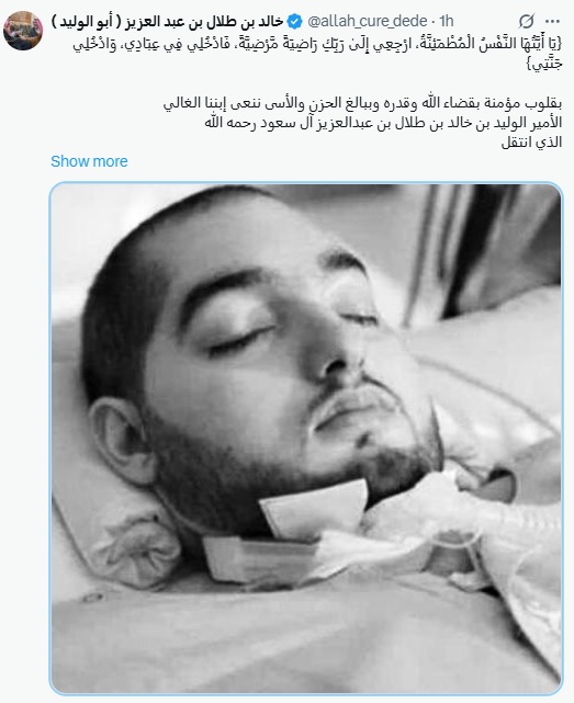 وفاة الأمير النائم وفاة الأمير النائم