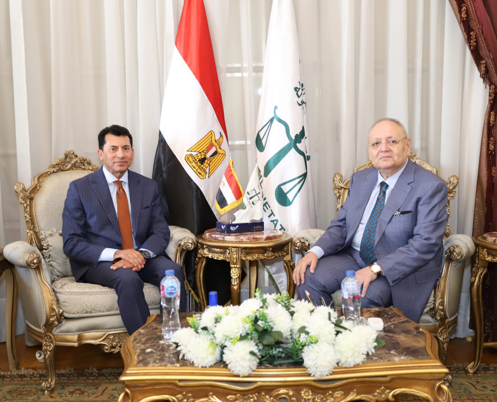 المستشار أسامة شلبي رئيس مجلس الدولة يستقبل وزير الشباب والرياضة (1)