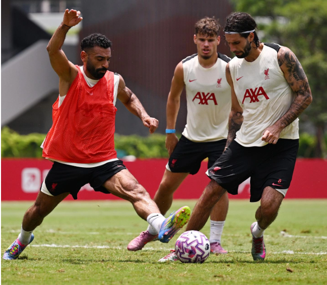 محمد صلاح في تدريبات ليفربول محمد صلاح في تدريبات ليفربول