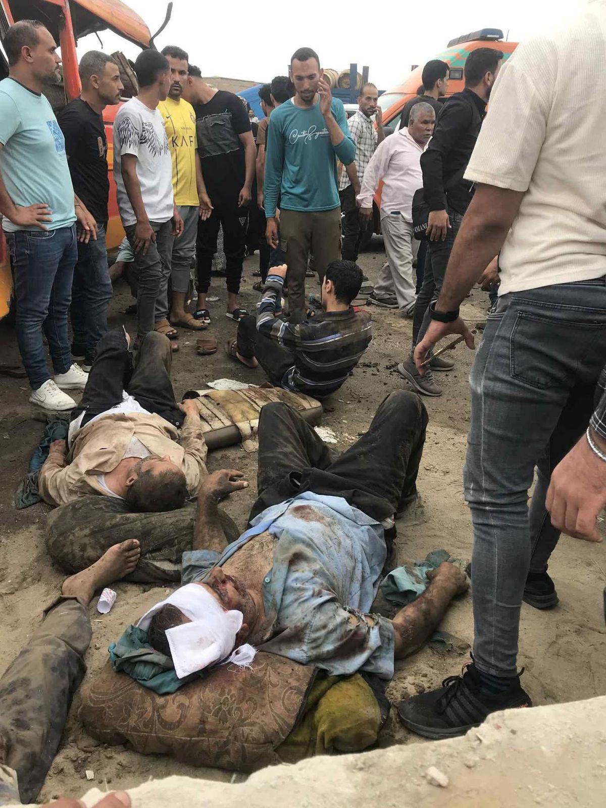 المصايين مكان الحادث المصايين مكان الحادث