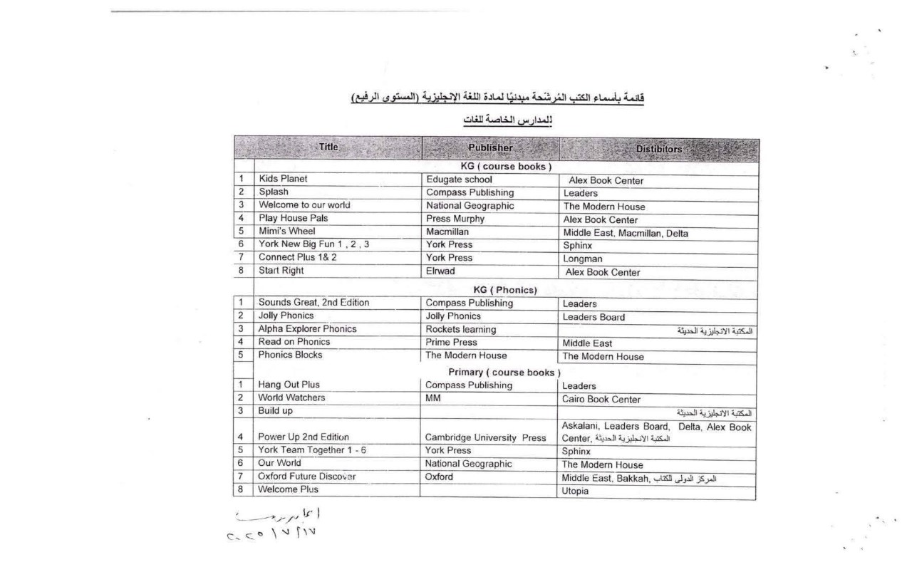 وزارة التعليم تحدد كتب المستوى الرفيع