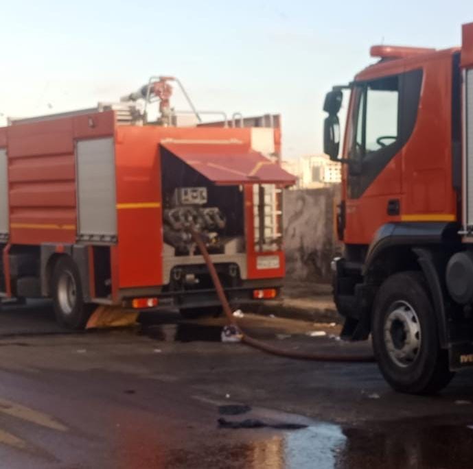 السيطرة علي حريق في هيش بالإسكندرية