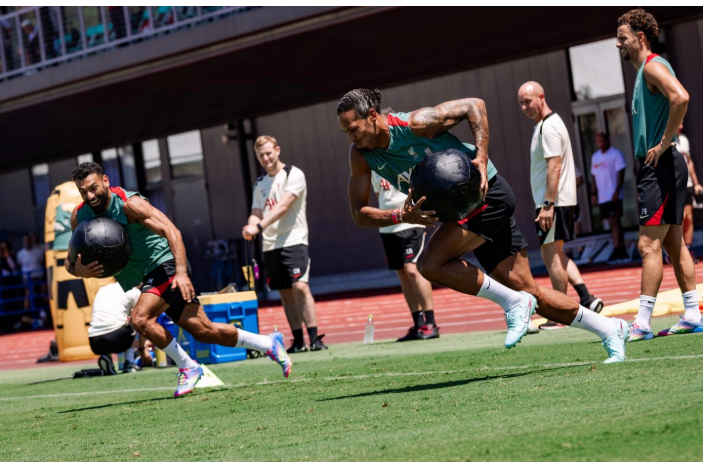 محمد صلاح في مران ليفربول