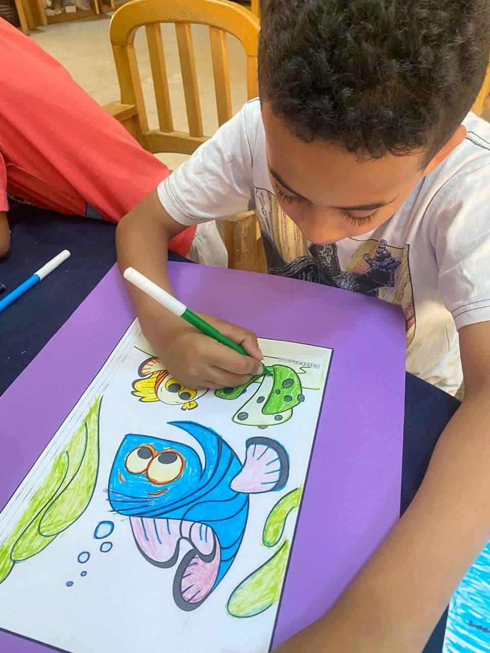 فعاليات ورش للرسم للأطفال بقصور ثقافة الأقصر