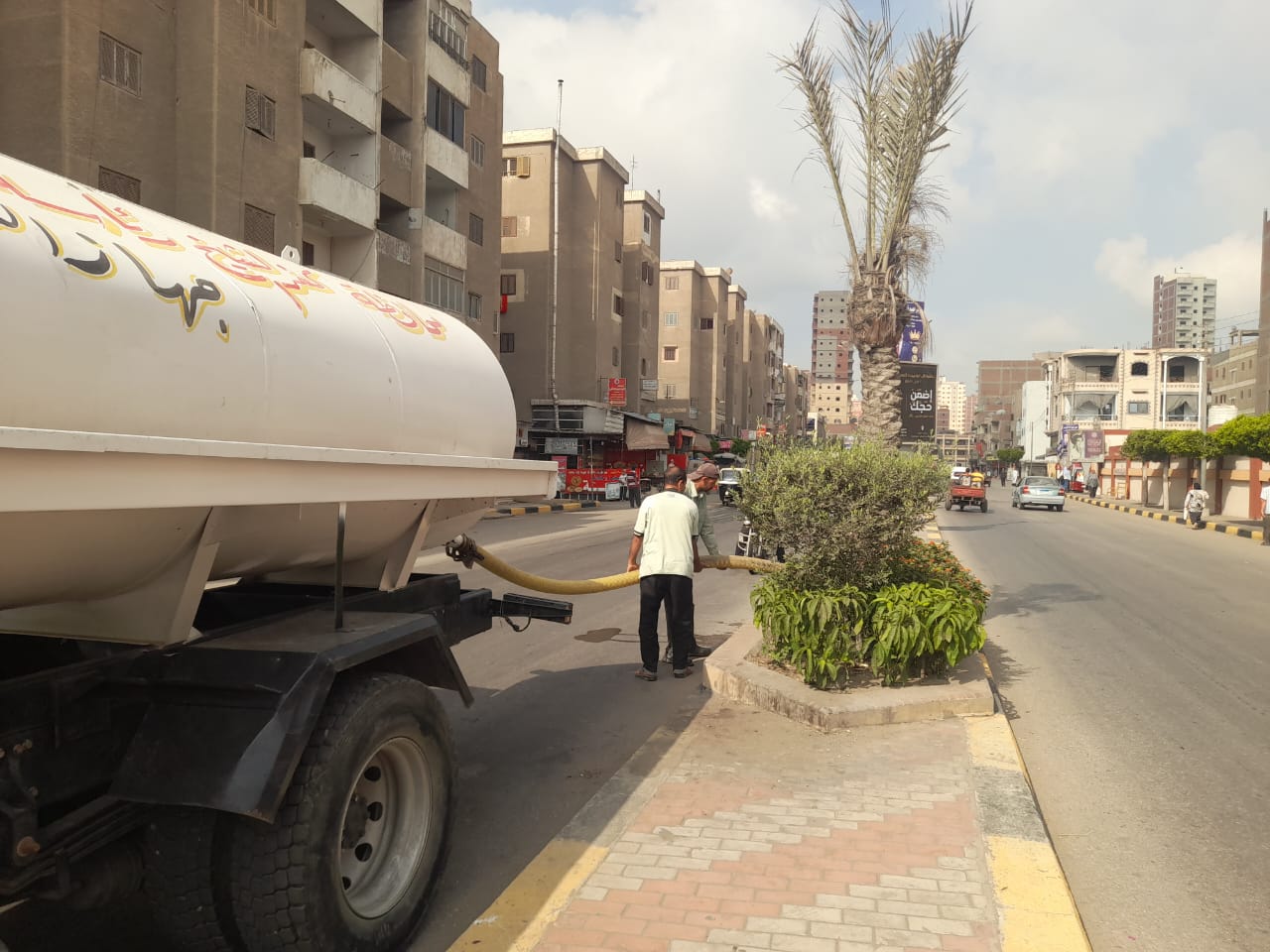 ري الاشجار في الميادين