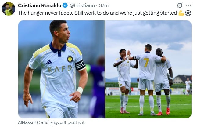 تغريدة رونالدو تغريدة رونالدو