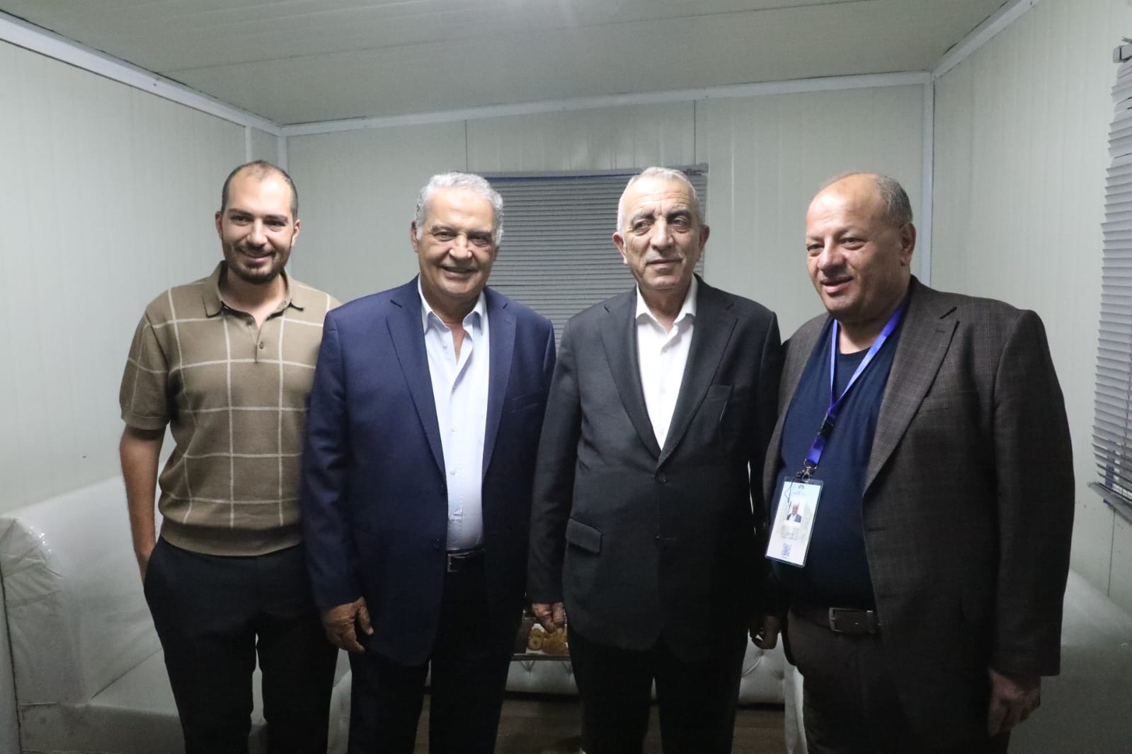 السيد وزير الثقافة الأردنى مصطفى الرواشدة، والمدير التنفيذى لمهرجان جرش السيد أيمن سماوى والمنتج محسن جابر والمنتج محمد جابر