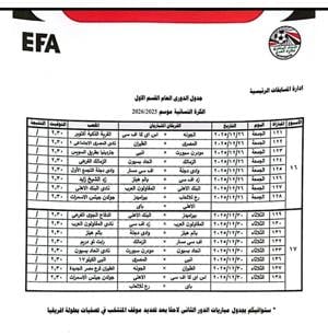 جدول مواعيد مباريات دورى الكرة النسائية  (2)