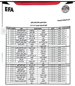 جدول مواعيد مباريات دورى الكرة النسائية  (5)