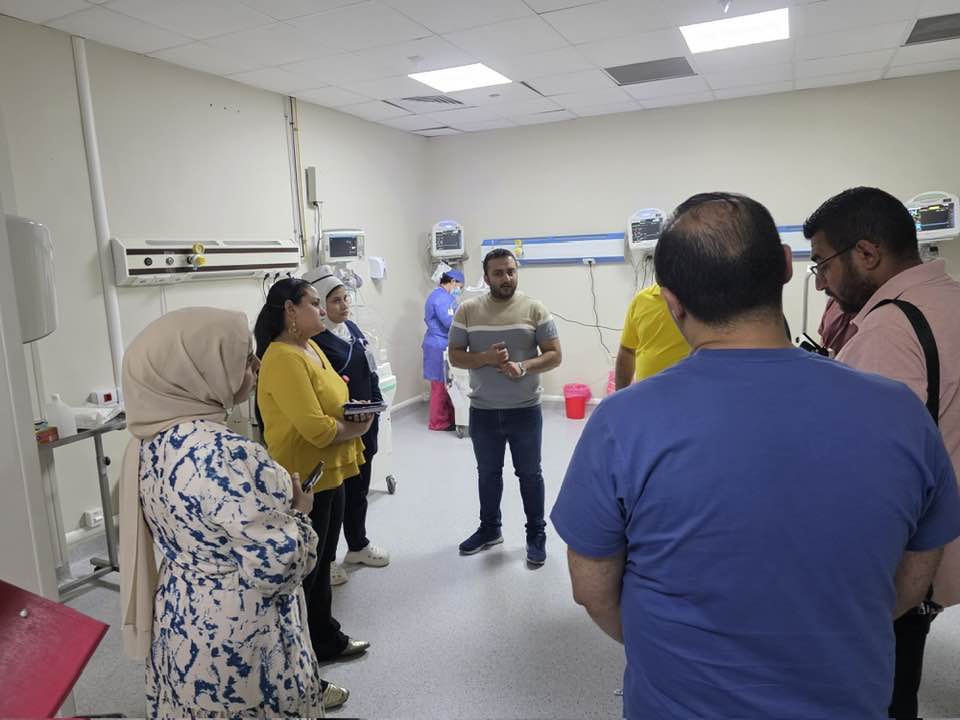 متابعة العمل بمستشفى حورس بأرمنت وأطفال العديسات