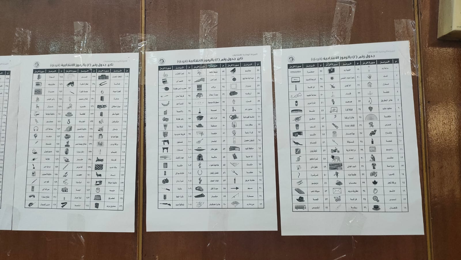 رموز المرشحين لإنتخابات الشيوخ