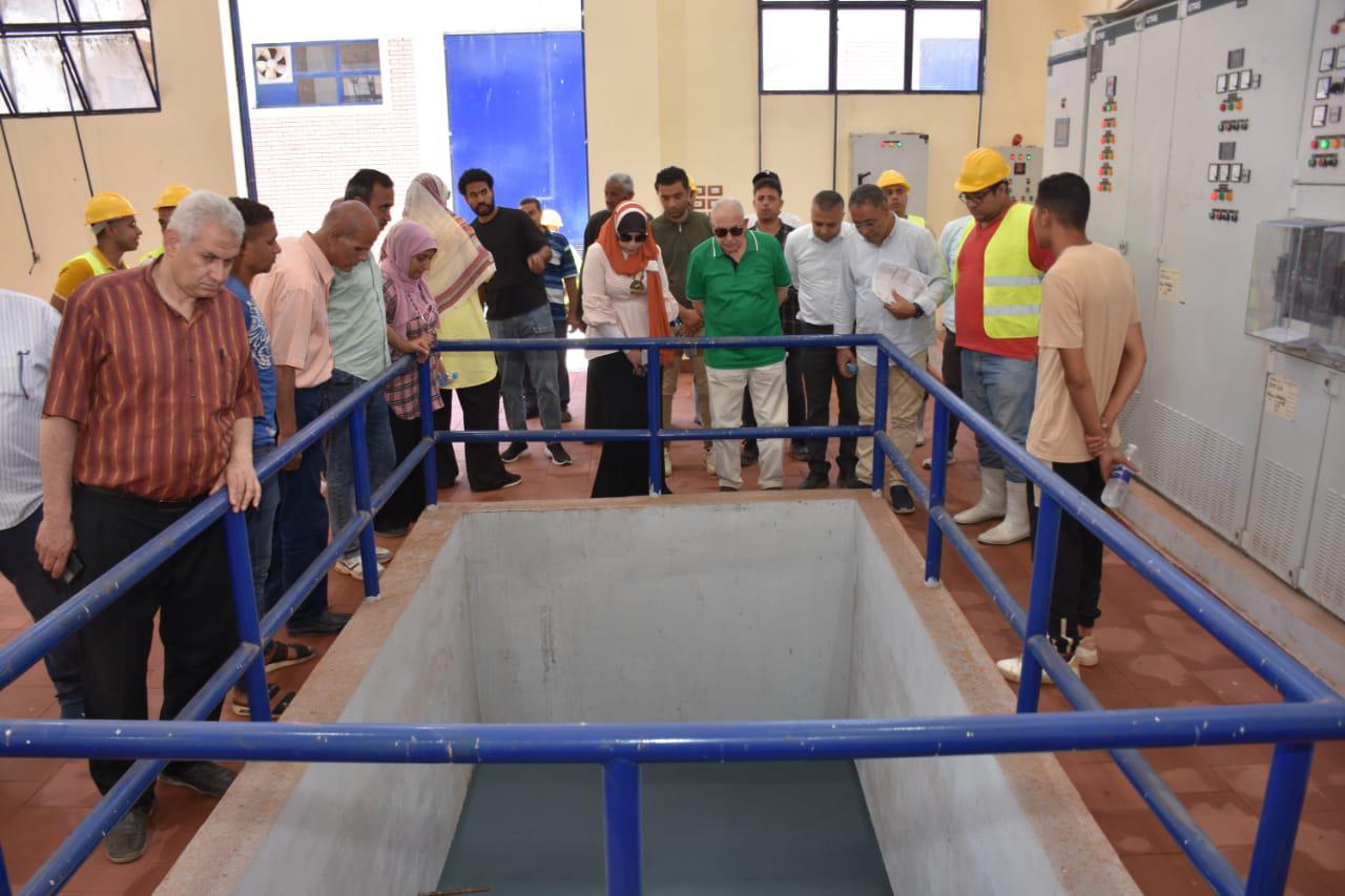 تفقد محطات الصرف بشبين القناطر