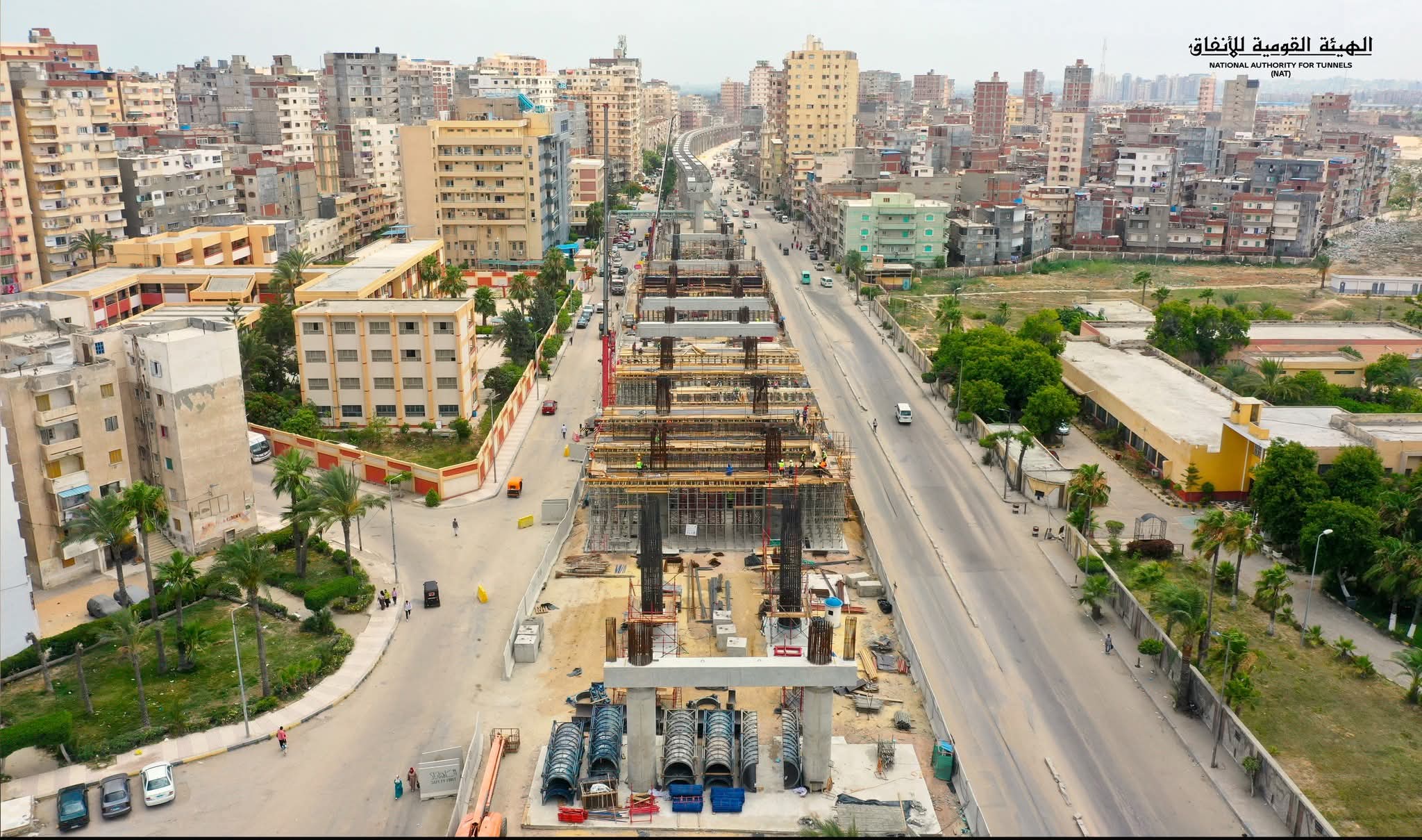 أعمال المرحلة الإنشائية لمشروع مترو الإسكندرية (4)