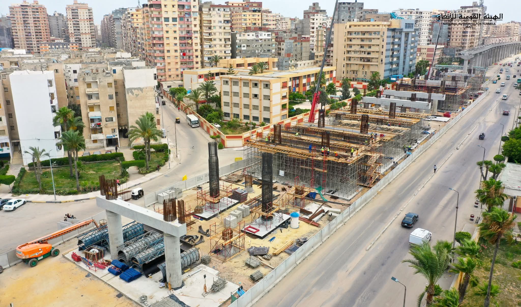 أعمال المرحلة الإنشائية لمشروع مترو الإسكندرية (1)