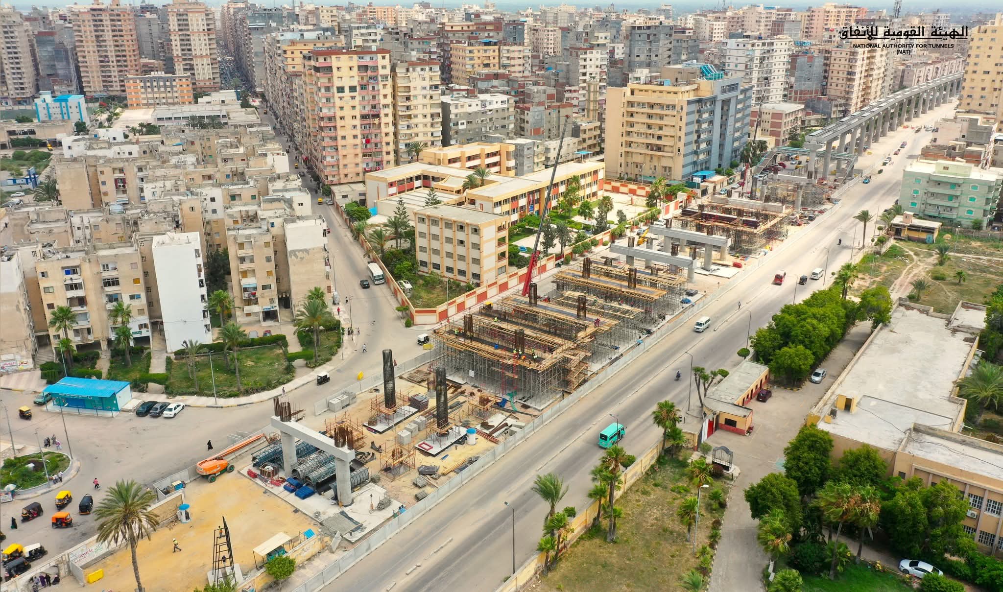أعمال المرحلة الإنشائية لمشروع مترو الإسكندرية (5)