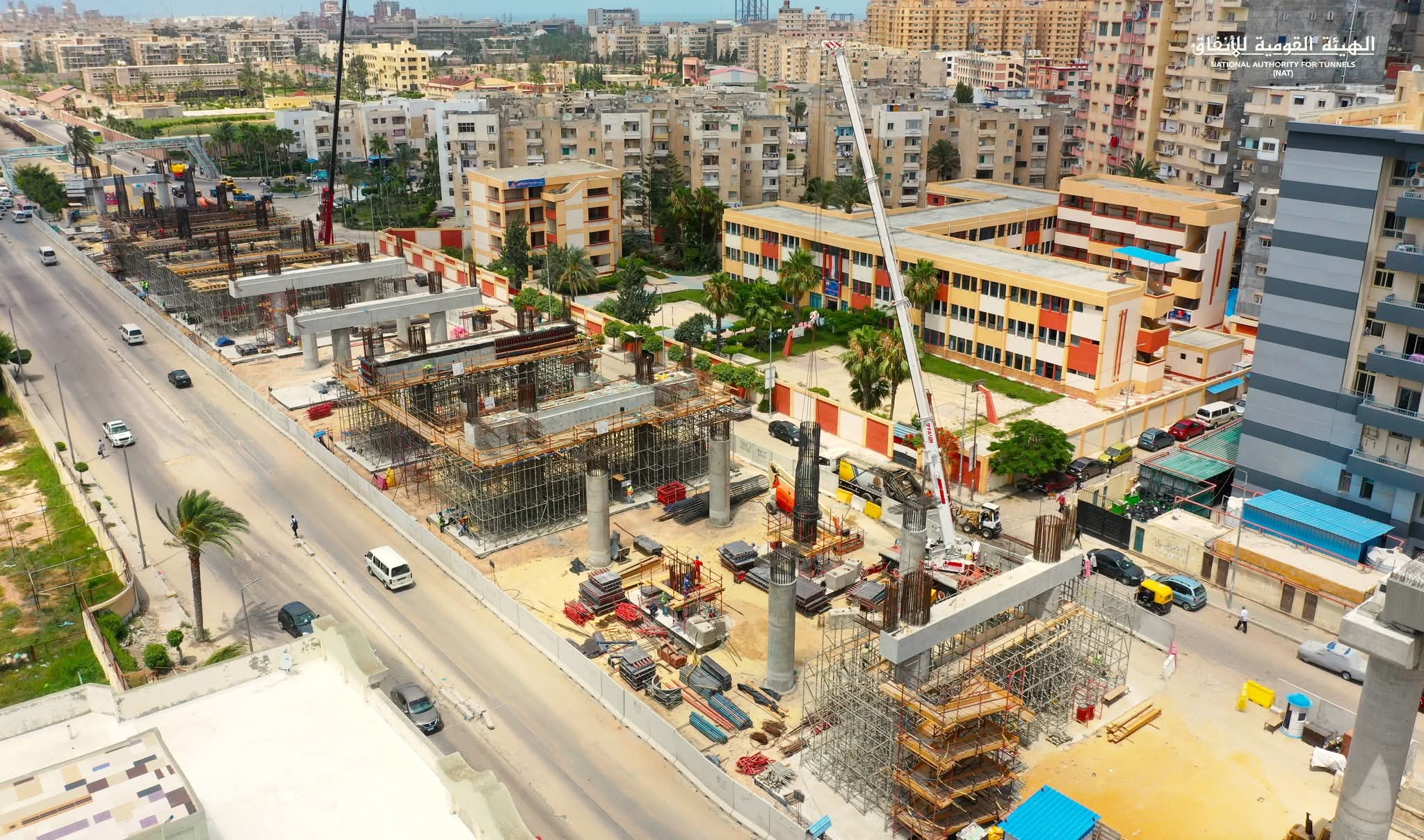 أعمال المرحلة الإنشائية لمشروع مترو الإسكندرية (3)