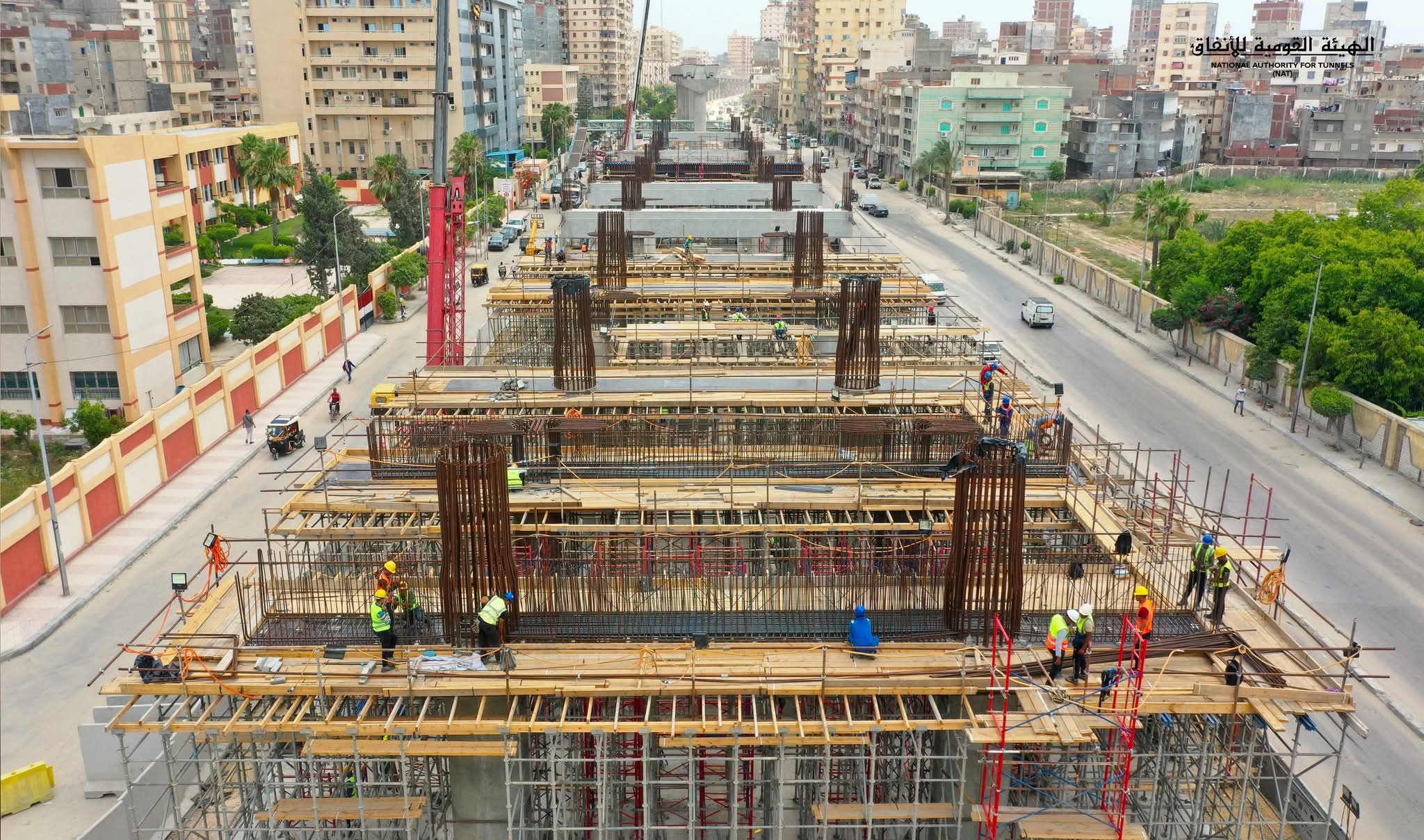أعمال المرحلة الإنشائية لمشروع مترو الإسكندرية (2)