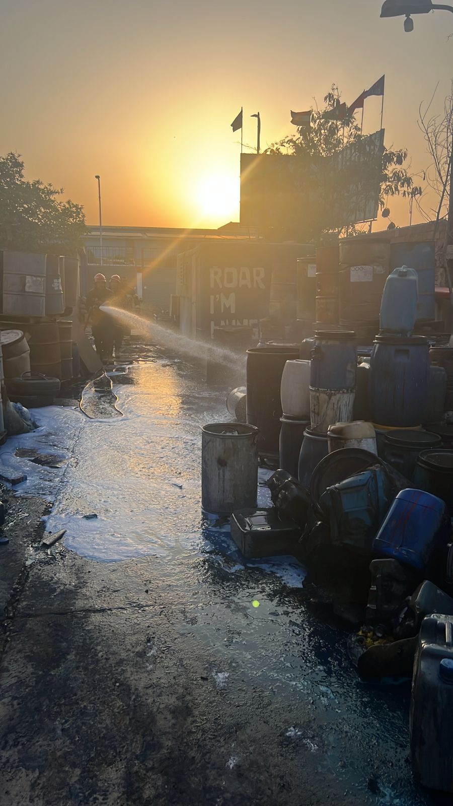 حريق مصنع مدينة بدر