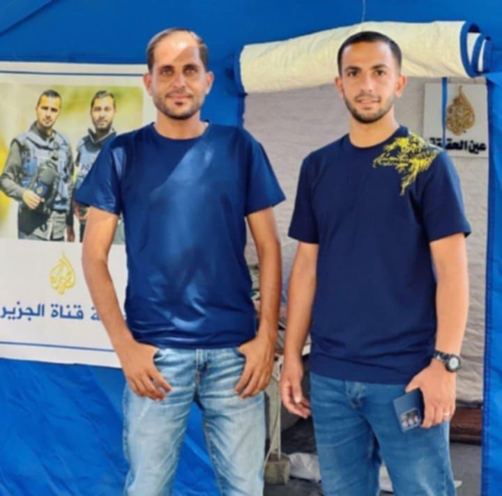 الزميلان أنس الشريف ومحمد قريقع