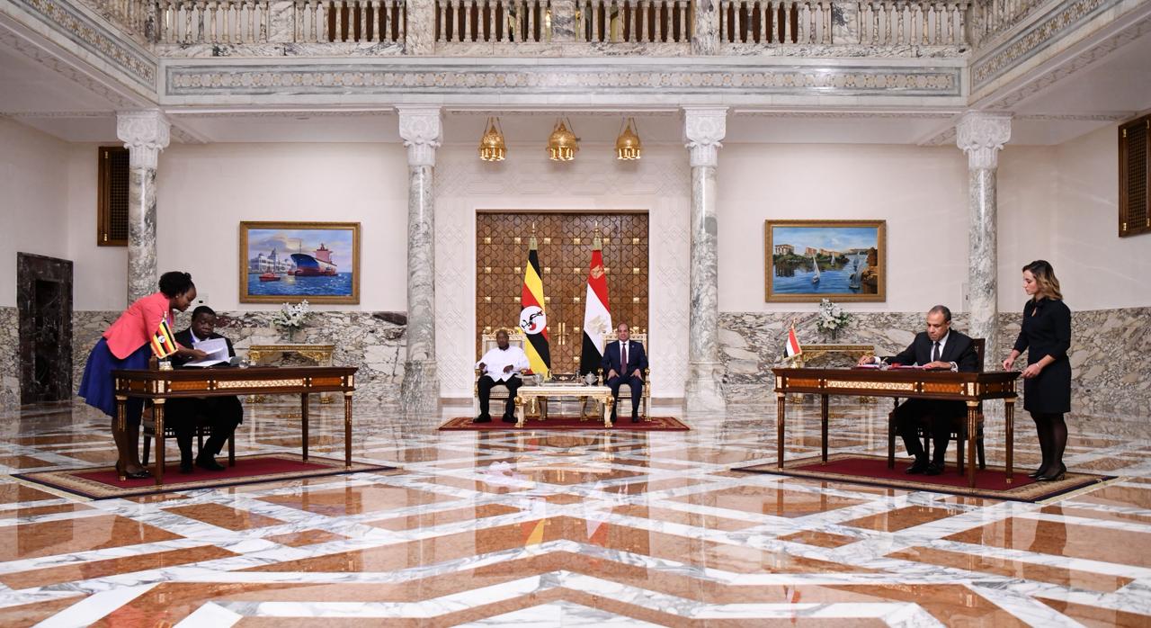 الرئيس السيسى ونظيره الأوغندى يشهدان توقيع مذكرات تفاهم بين البلدين