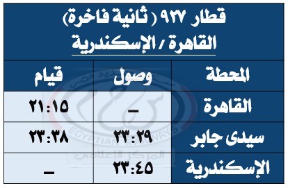 مواعيد القطارات (2)