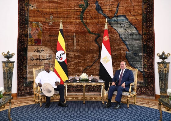 لقاء الرئيس عبد الفتاح السيسى و يويري موسيفيني رئيس جمهورية أوغندا