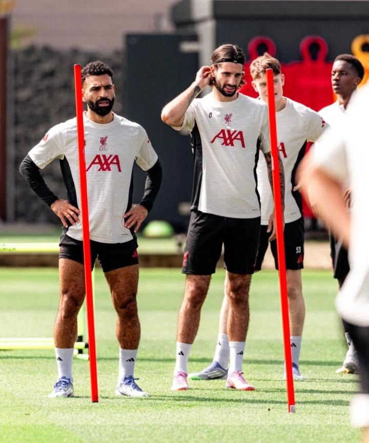 محمد صلاح في تدريبات ليفربول