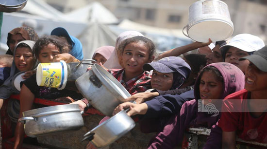 تكية توزيع الطعام فى مدينة غزة