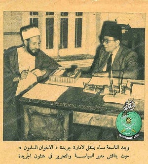 احمد السكرى ومع حسن البنا