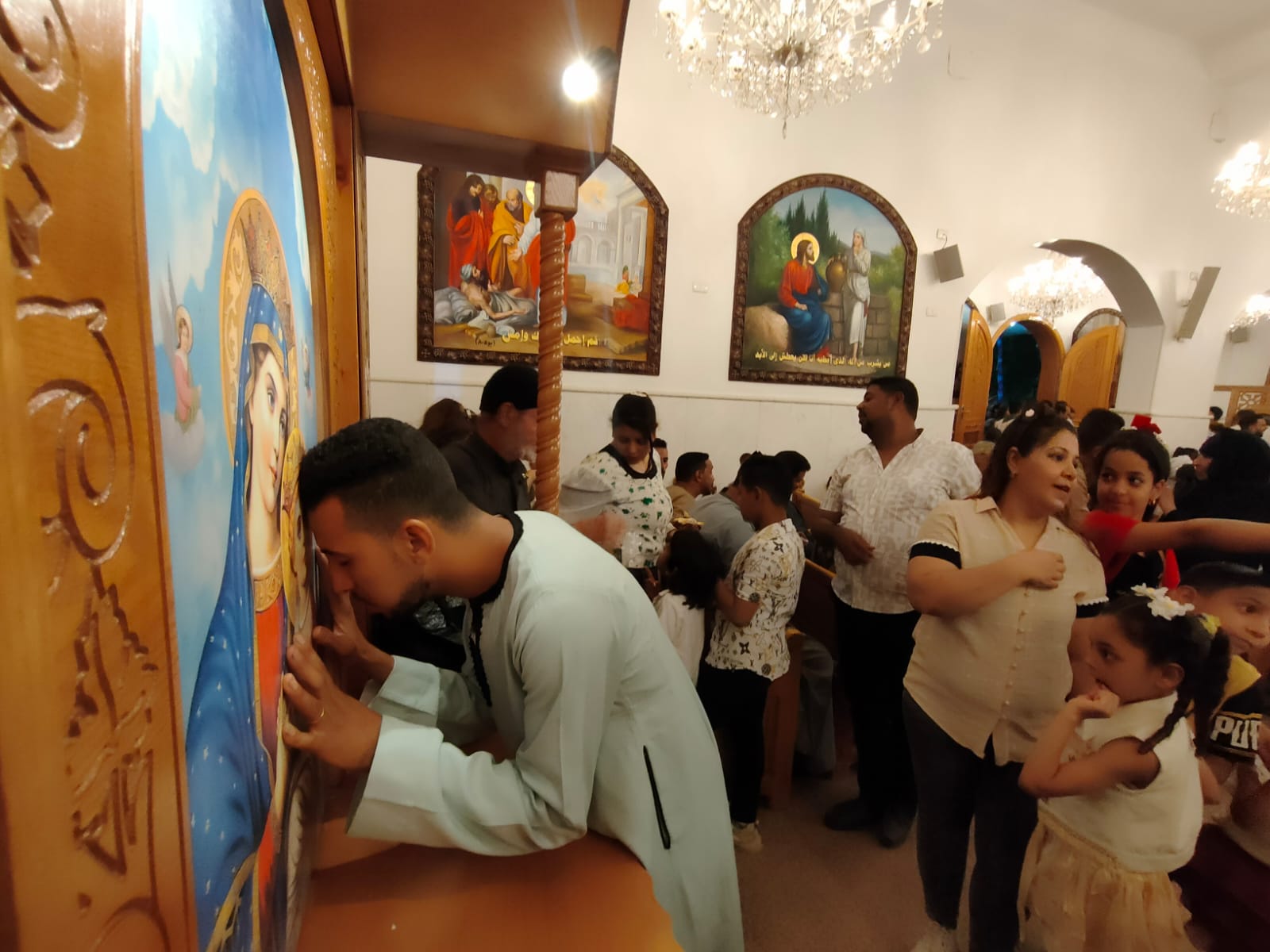 جانب من احتفالات السيدة العذراء بالأقصر