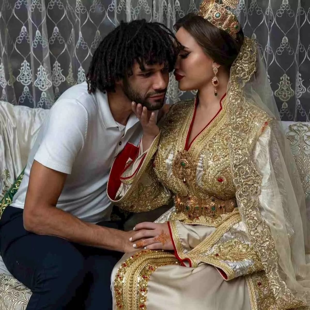محمد النني وزوجته